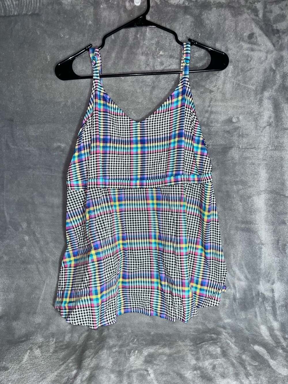 Torrid Plaid Super Soft Poplin Baby Doll Tank Top